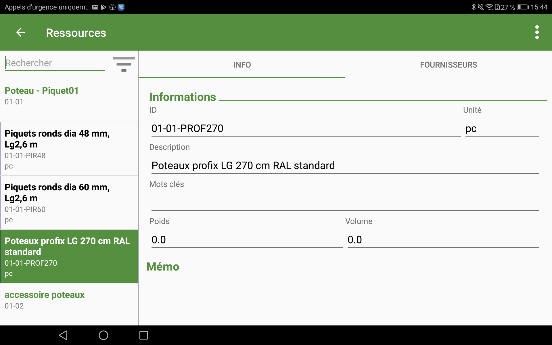 Module Ressources sur l'ERP Hit-Mobile