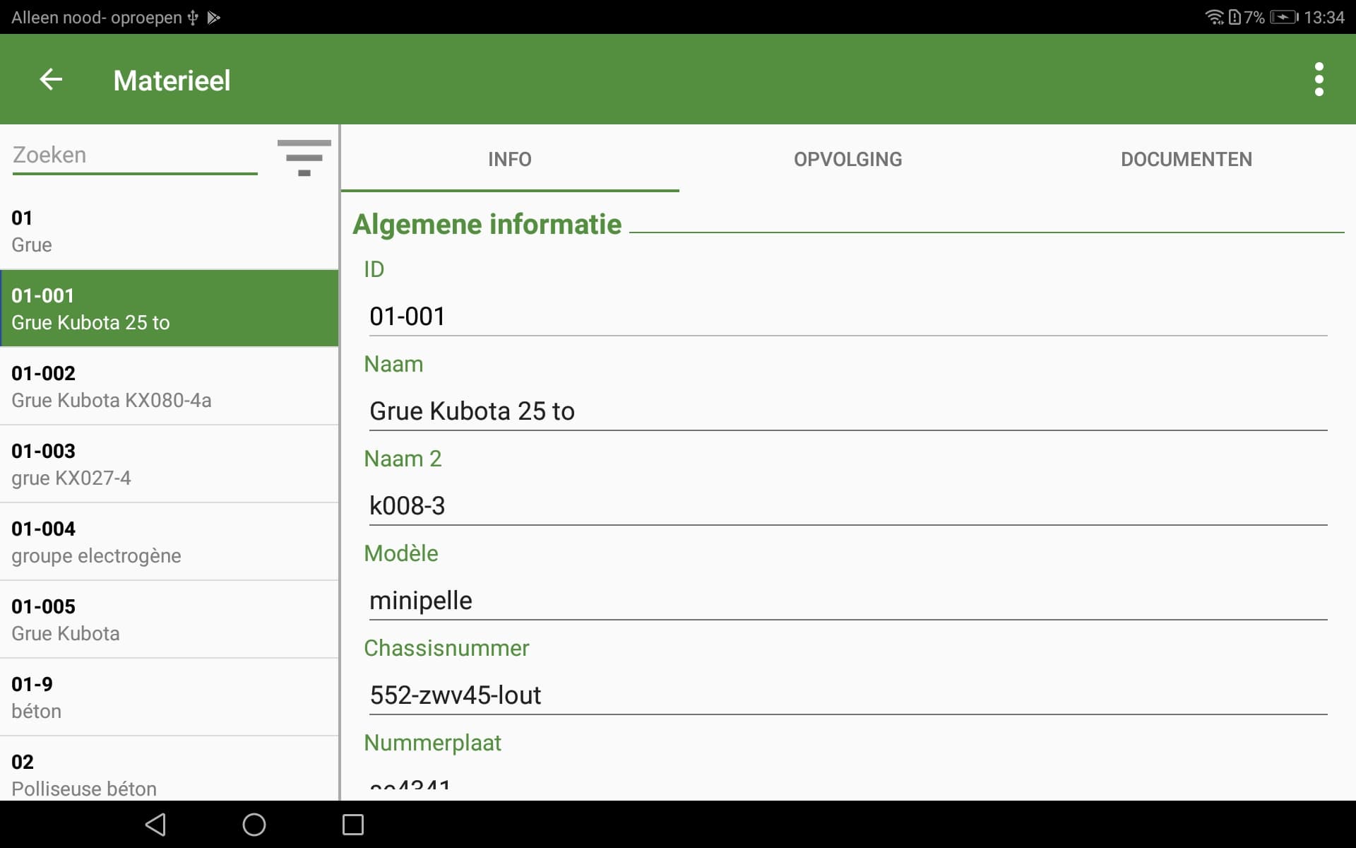 Ausstattungsliste des Hit-Mobile ERP